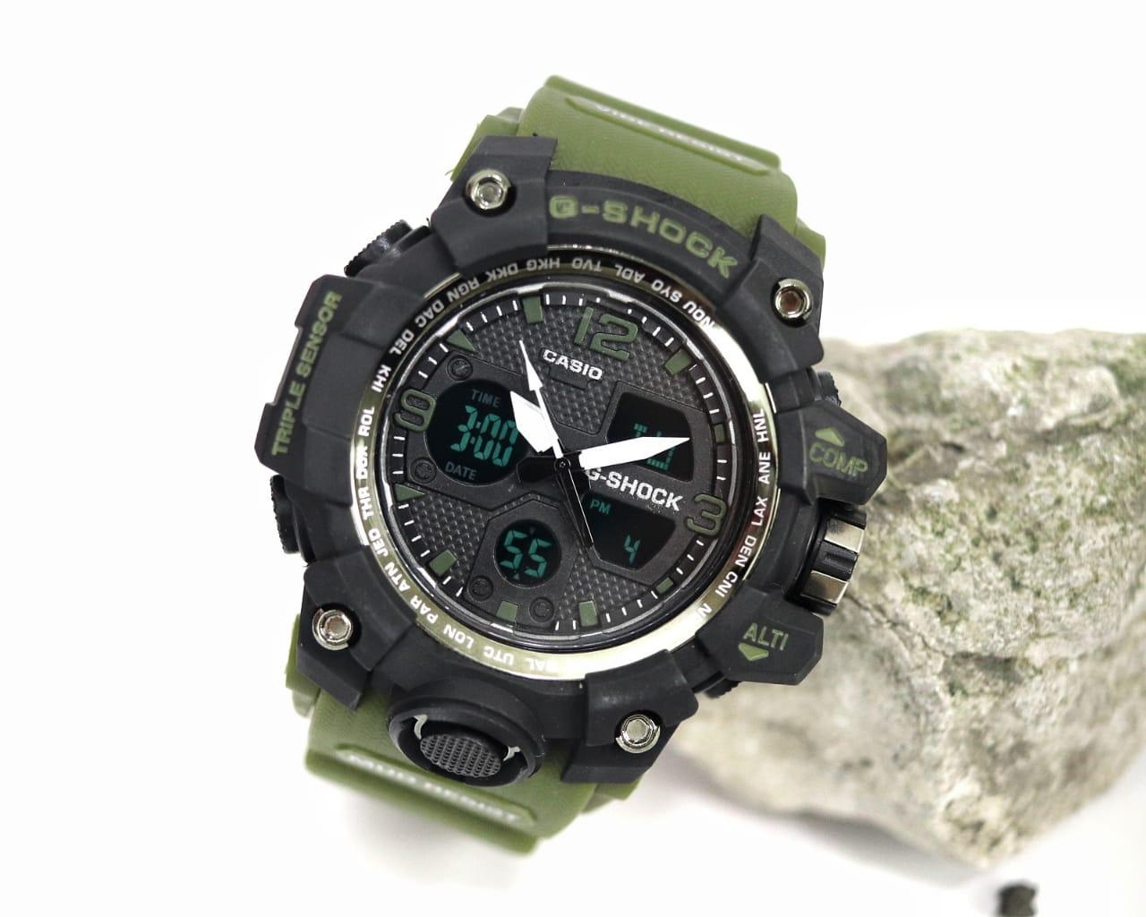 JAM TANGAN PRIA G-SHOCK_CASIO 1155 SUPER TALI HIJAU