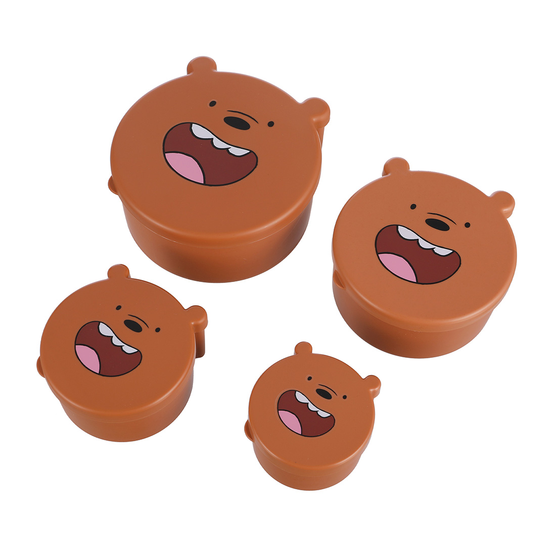 Miniso We Bare Bears Kotak Makan Bulat Kotak Makan Siang Tempat