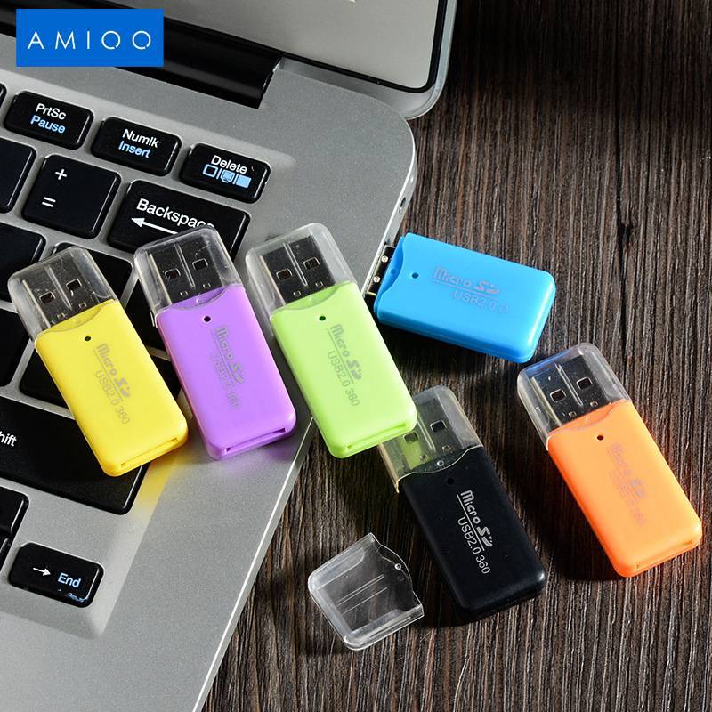 Bảng giá Đầu Đọc Thẻ Nhớ Di Động Mini Bằng Nhựa Amieo Cho Thẻ Micro SD TF USB 2.0 Truyền Tốc Độ Cao Cắm Và Chơi Dễ Dàng Mang Theo Phong Vũ