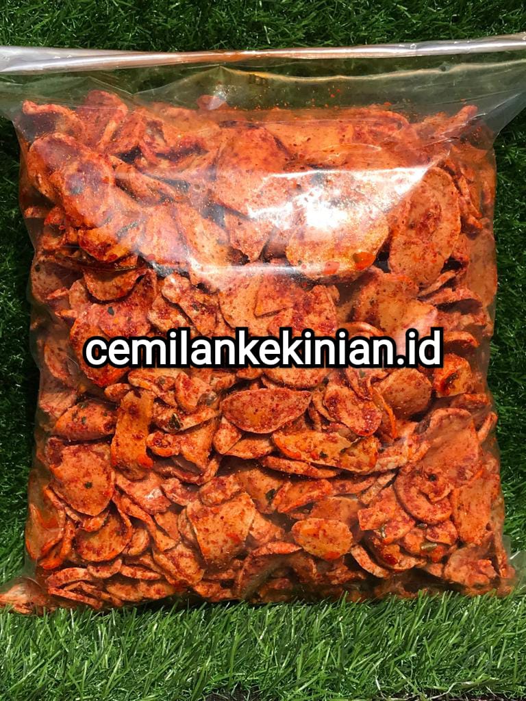 Basreng keripik/bulat/gepeng ready varian rasa pedas daun jeruk/cabe ...