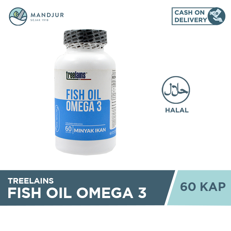 Treelains Fish Oil Omega3 60 Kapsul Suplemen Kesehatan Tubuh
