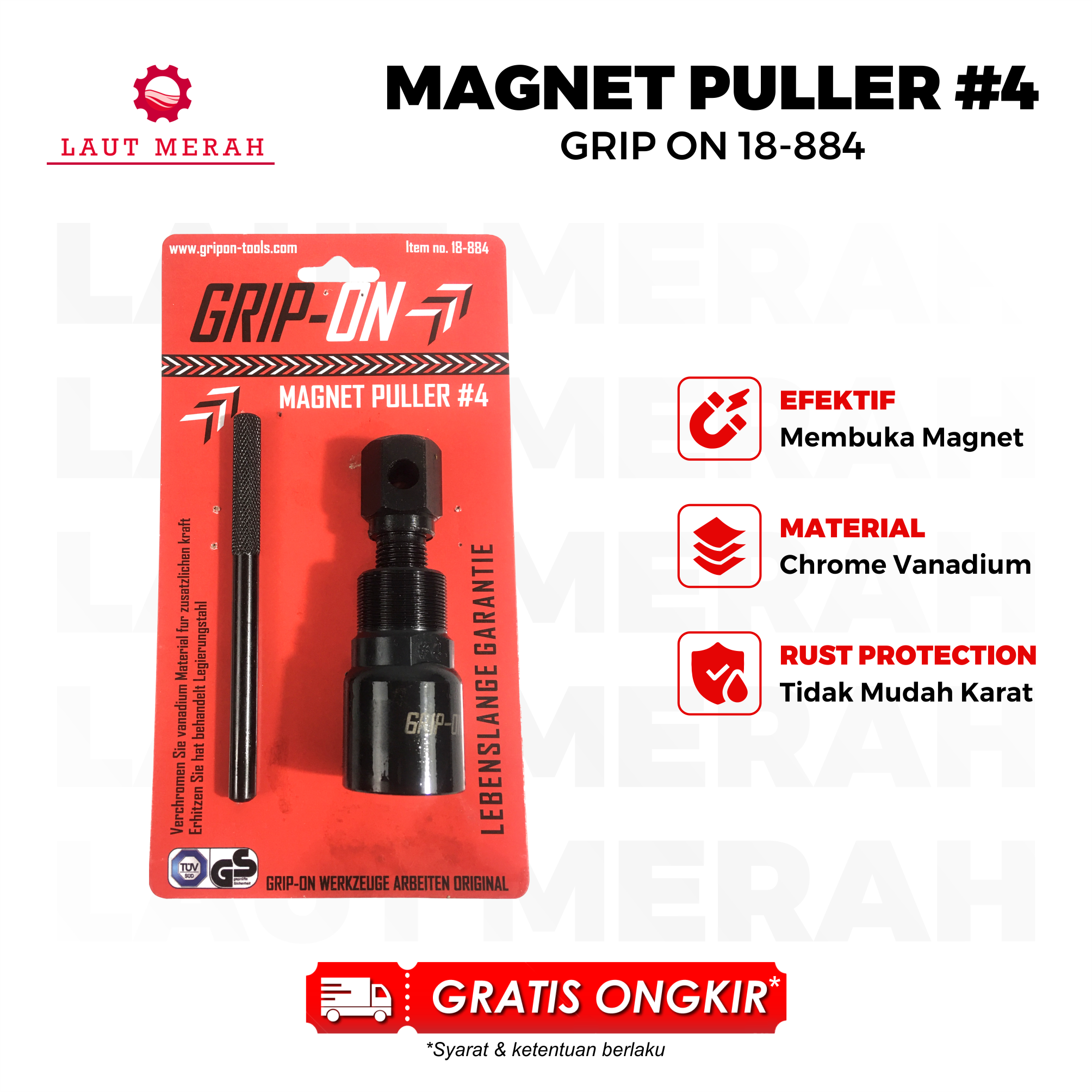 Treker Magnet 4 Alat Bengkel Motor Trecker Tracker Puller Buka Magnit