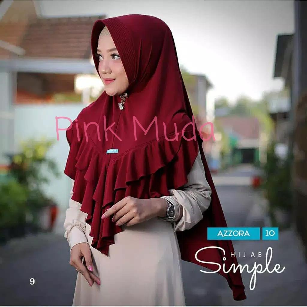 Hemat Murah / KERUDUNG/HIJAB JERSYAFIFAH MODEL TERBAURUDAN TERMURAH/jasminehijab / Jilbab / Hijab Khimar Azzora KERUDUNG INSTAN KHIMAR PET SIMPLE PET SYARI TERBARU POLOSSyari - Kerudung Instan