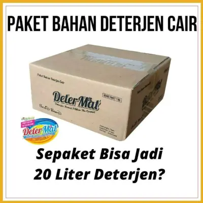 DeterMat - Paket Bahan Deterjen Cair Laundry Rendah Busa Warna Biru Aroma Sakura