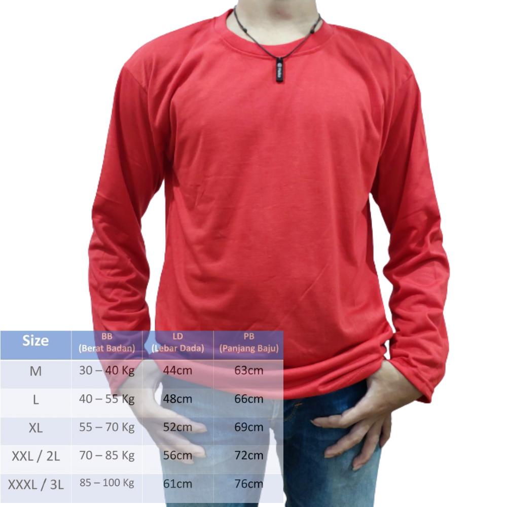 Kaos Tangan Panjang Polos / Kaos Polos Unisex / Kaos Polos Tangan