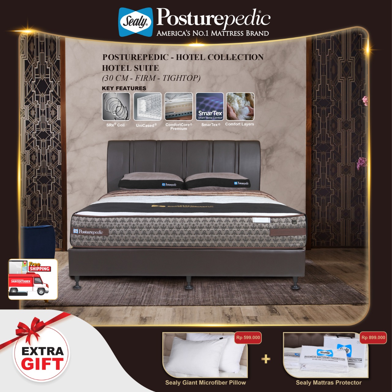 Sealy Mattress Hotel Collection Hotel Suite Springbed Titanium SRx Coil