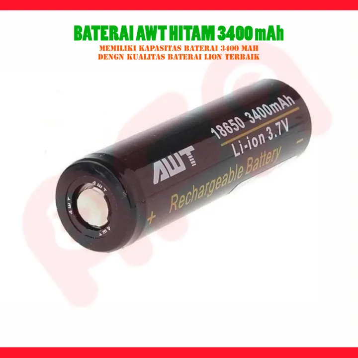 Baterai Awt Hiatam 3400 Mah Baterai Vape Baterai Untuk Rokok Elektrik Baterai Model 1860 Lazada Indonesia