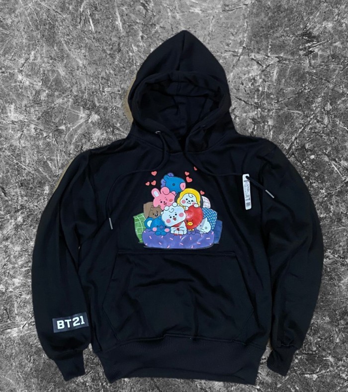 JAKET HOODIE ANAK BTS BT21 JACKET ANAK SWEATER ANAK PEREMPUAN