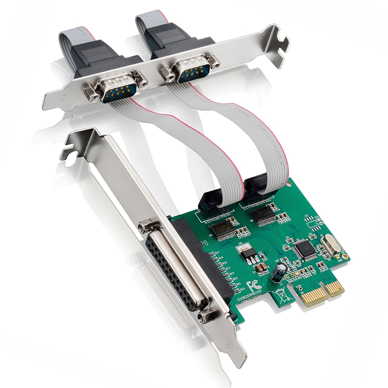 PCI-E 2S1P Serial-Parallel Combination Control Card RS-232 + LPT Print ...