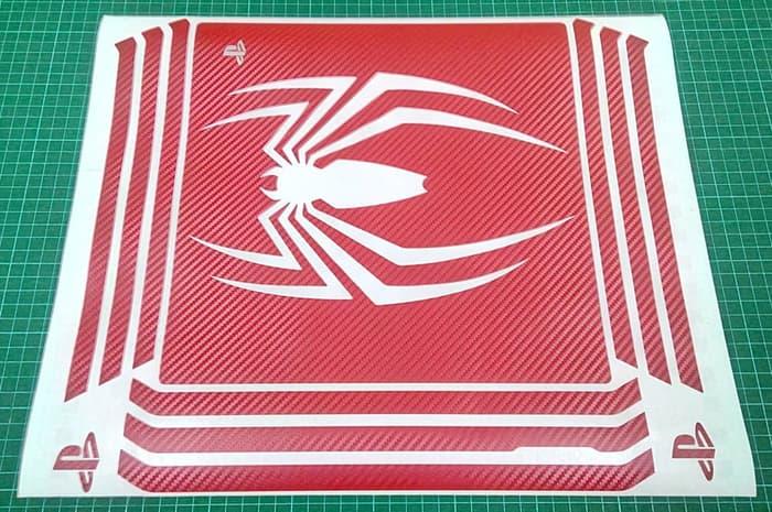 Skin PS4 Pro Spiderman Limited Edition - Red Carbon 3D