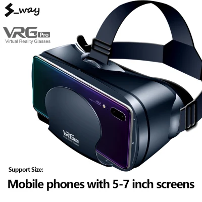 S-way VRG Pro 3D VR Glasses Virtual Reality Full Screen Visual Wide-Angle VR Glasses For 5 to 7 inch Smartphone Eyeglasses Devices