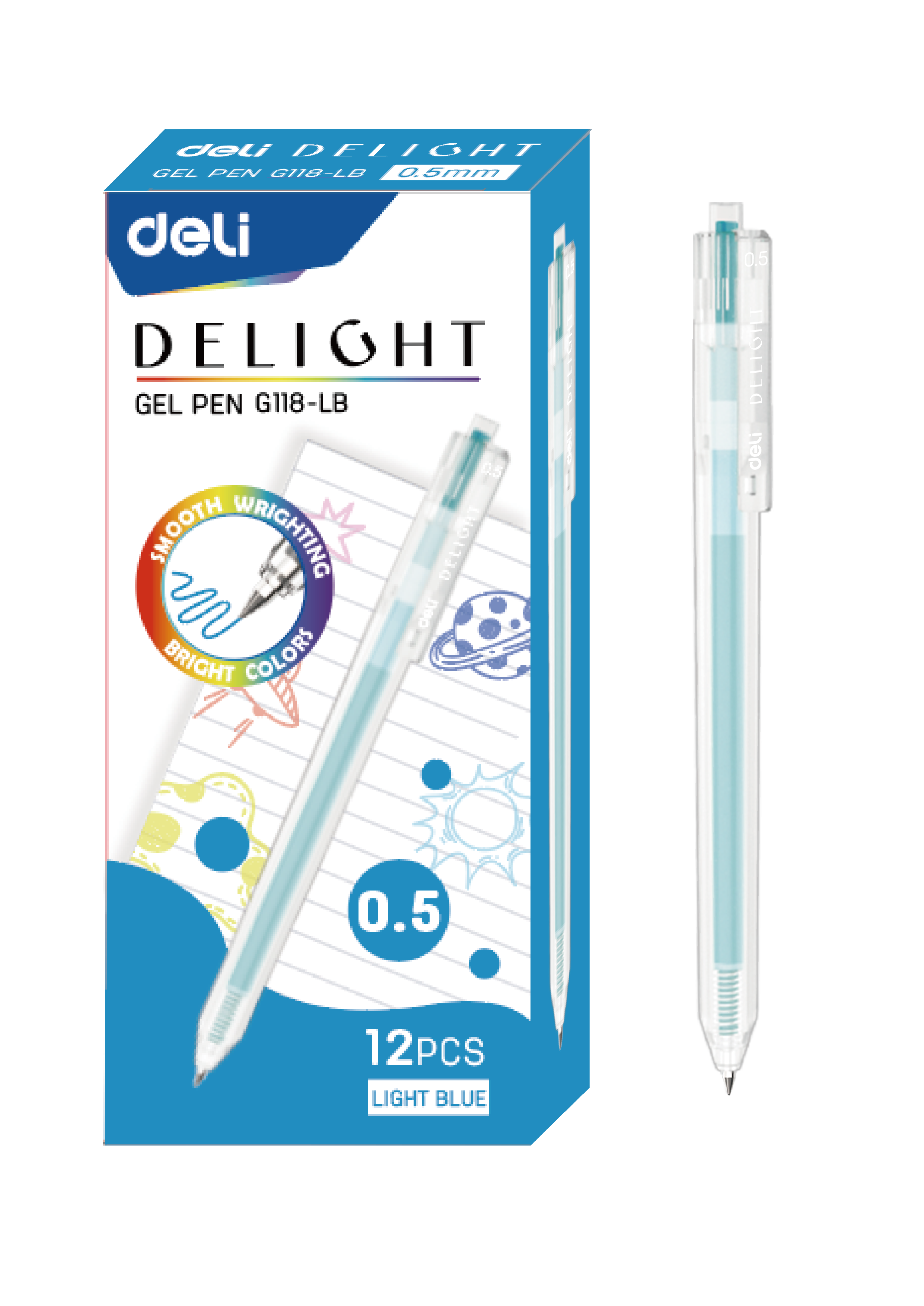 Deli Gel Pen Pulpen Gel Mm Berbagai Macam Warna Eg Lazada