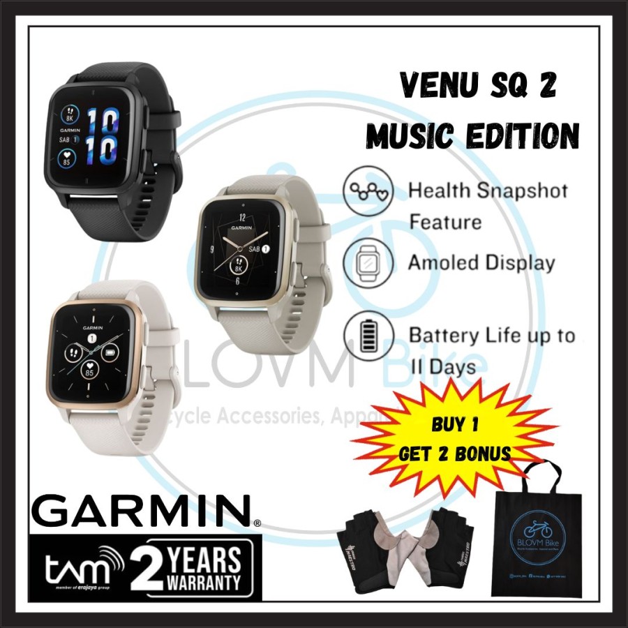 Garmin Venu SQ Music Garansi Resmi TAM Smartwatch Original - Main Image