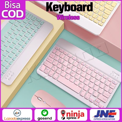 10 inch Wireless Bluetooth Keyboard Mouse Set Lightweight Portable For iPad Samsung Xiaomi Phone