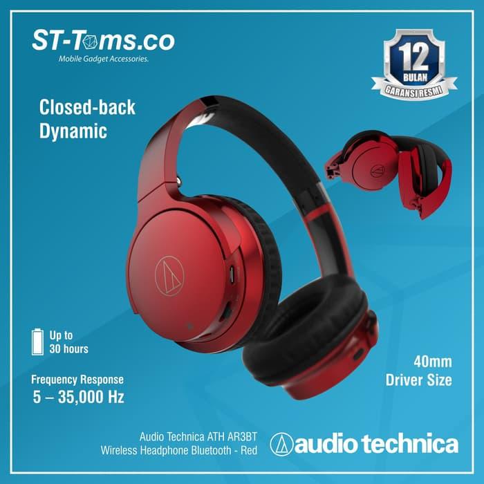 Audio Technica Ath Ar3Bt Ar3 Bt Wireless Headphone Bluetooth - Red | Lazada  Indonesia