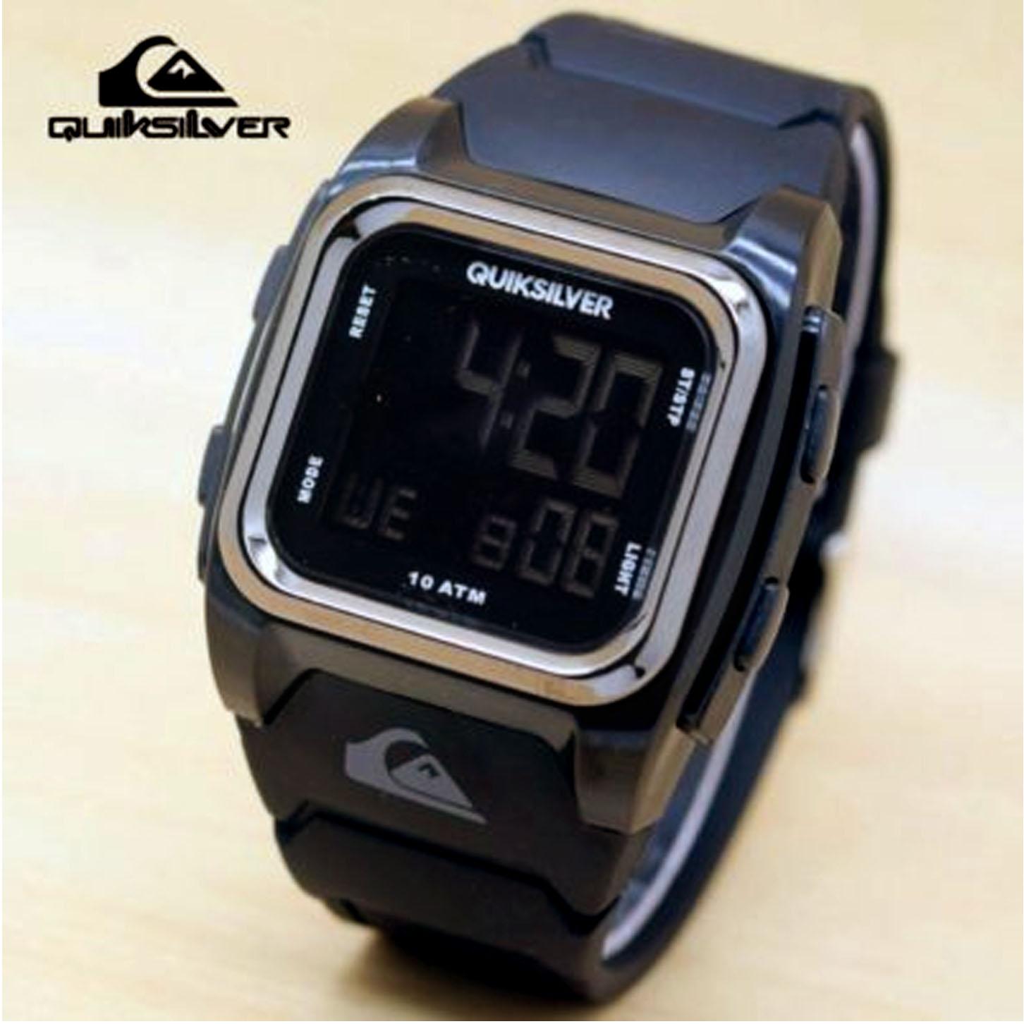 Jam Tangan Sport Quiksilver OutDoor Watch Digital Pria & Wanita - Rubber Strap Water Resist