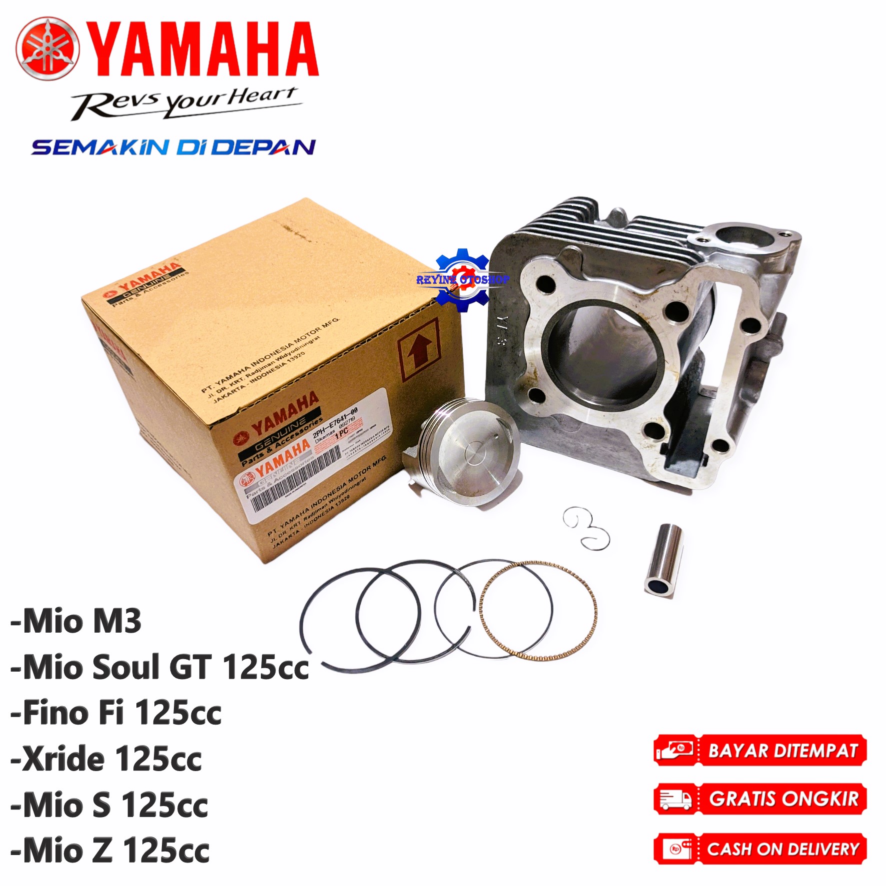 Blok Seher Set Piston Kit Mio M3 Soul GT Fino Fi XRide 125cc Lazada