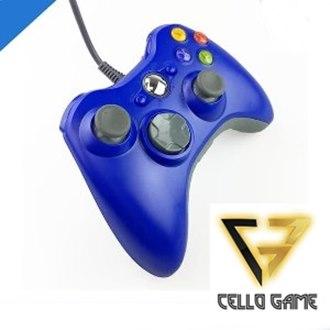 STIK PC XBOX 360 KABEL BIRU WIRED MICROSOFT STICK /JOYSTIK /CONTROLER