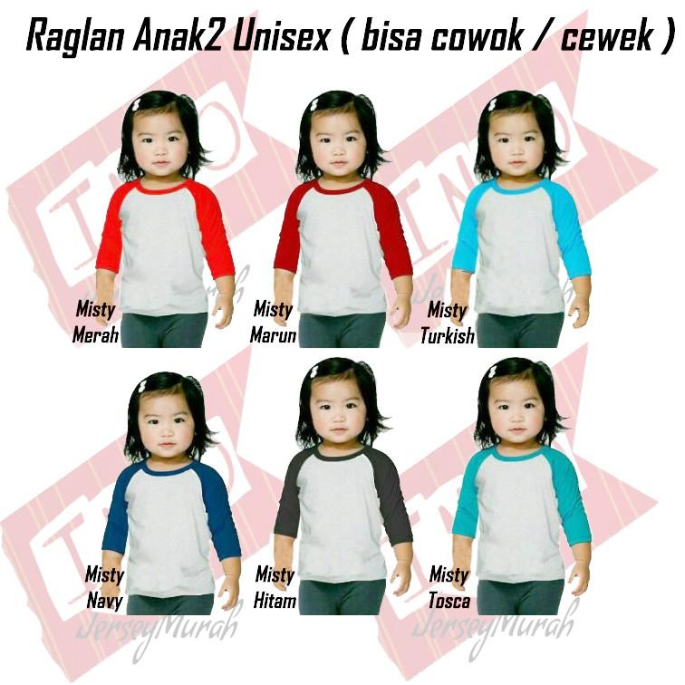 RAGLAN ANAK ANAK kaos kids katun 24sMisty - Tosca () (Misty - Tosca)