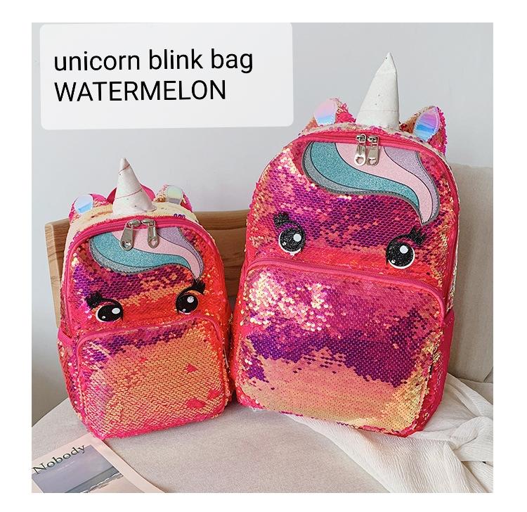 BAJUKIDDIE UNICORN BLINK SEQUIN BAG tas anak sekolah TK SD