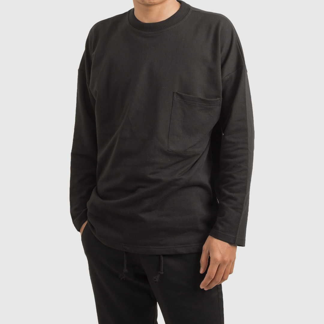Jual Black Long Sleeve Tee Terbaru 