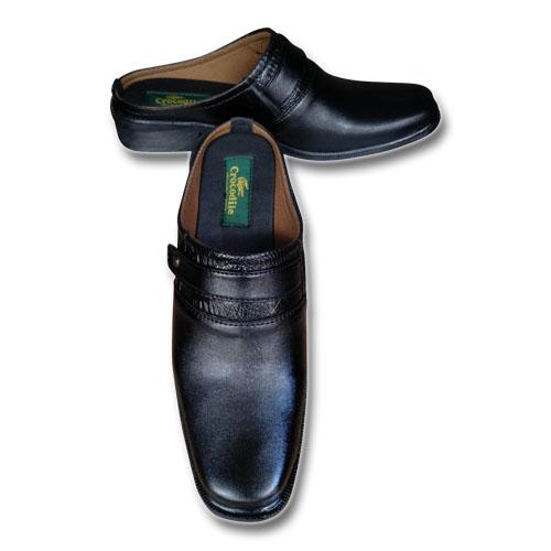 Hand Made Sepatu Selop SL-06 Sepatu Pria Sepatu Formal Pria Sepatu Pantofel Pria Sepatu Kerja Kantor Berkualitas Harga Terjangkau Hitam
