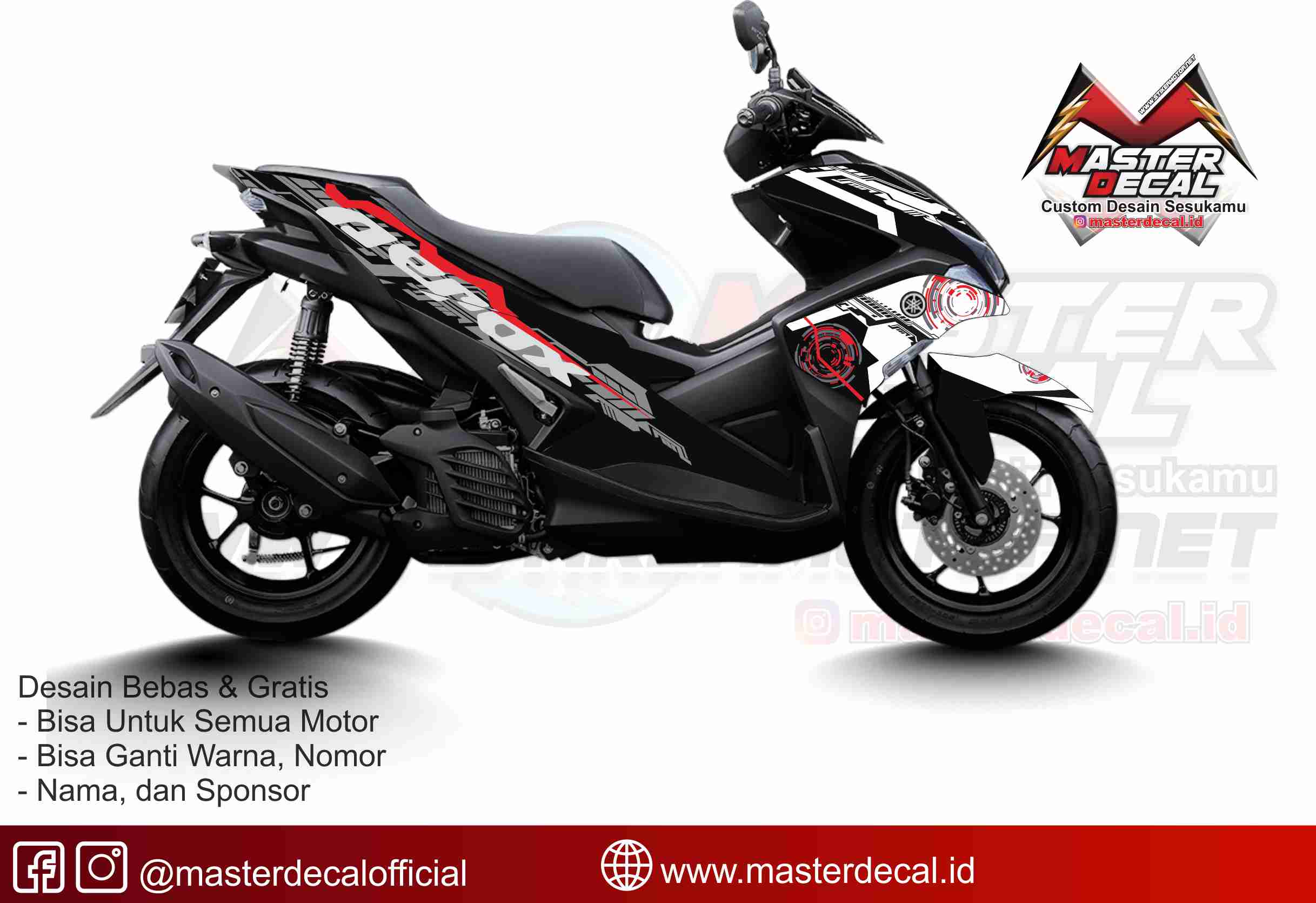 Stiker Motor Aerox 155 Hi Tech Grade B Lazada Indonesia