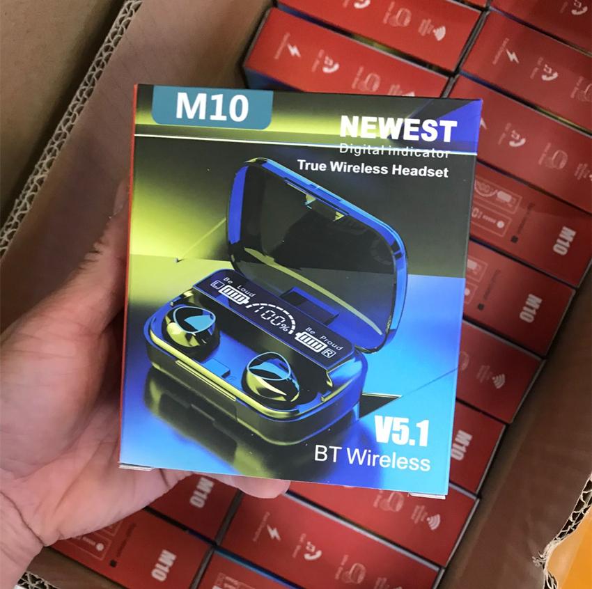 Earphone Wireless M10 TWS 5.1 in-Ear 9D 