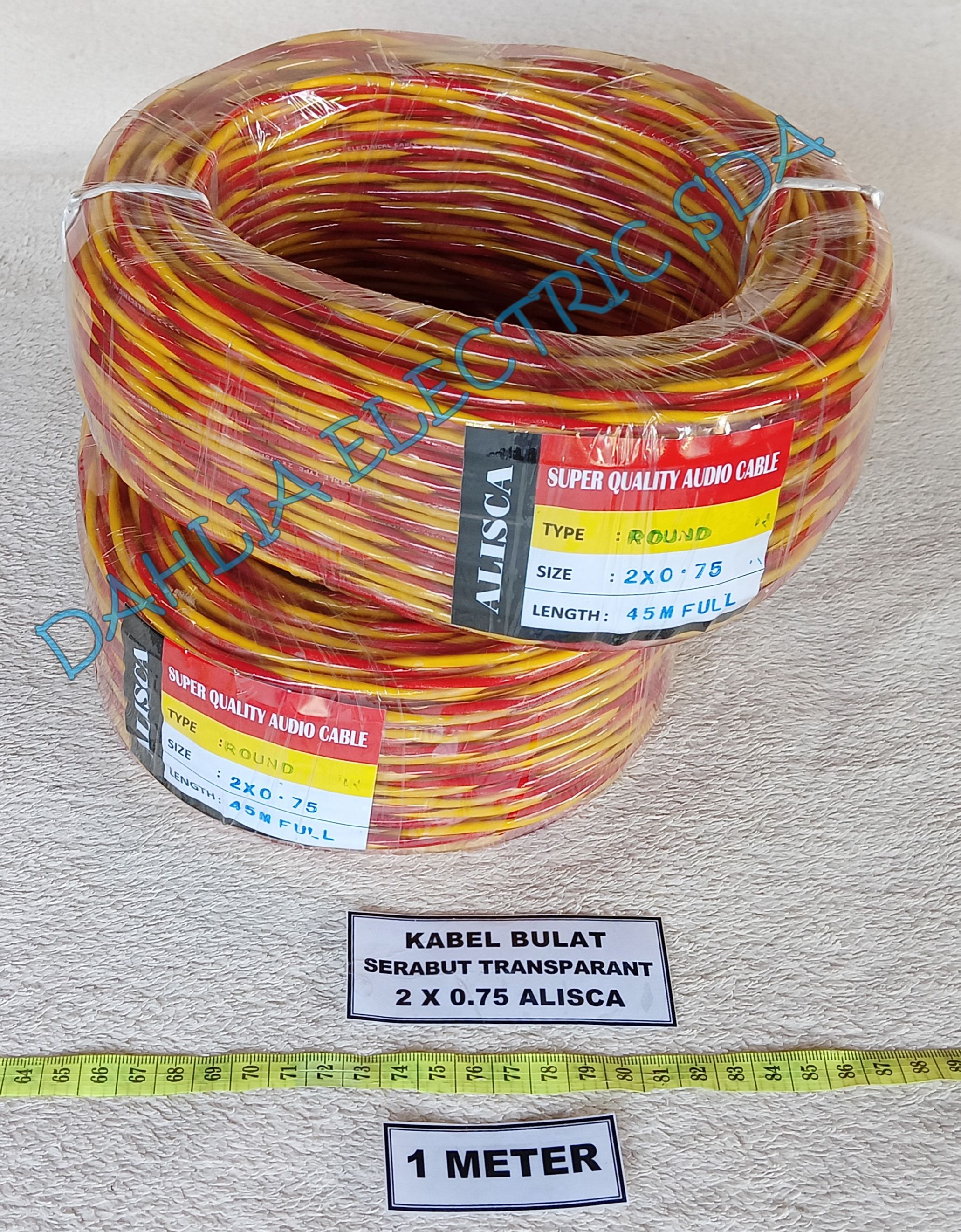 Kabel Bulat Serabut Transparant X Alisca Harga Per Meter