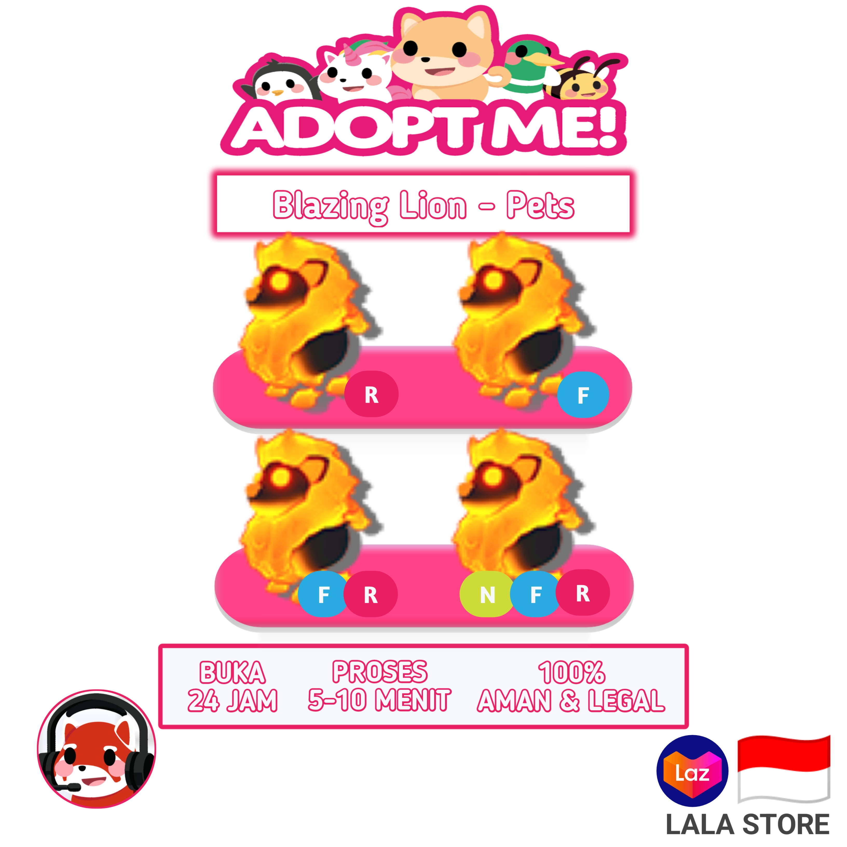Adopt Me Blazing Lion Roblox Lazada Indonesia