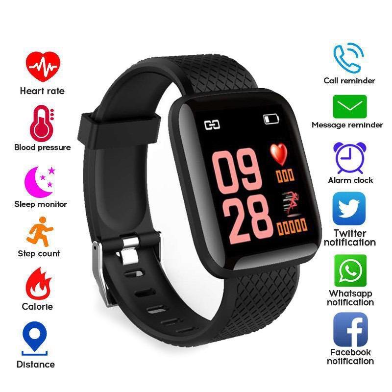 Hembeer Smart Band 116 PLUS Smart Watch Jam Tangan Bluetooth Sport Heart  Rate Detak