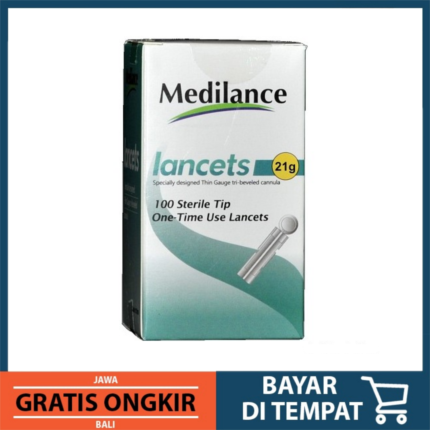 Blood Lancet Jarum Bekam Medi lancets 21G 100 sterile tip jarum