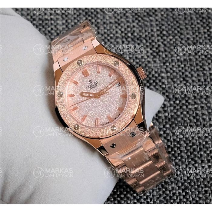 Jam Tangan Wanita HUBLOT Big Bang Luxury Stainles Steel Ladies Wtch
