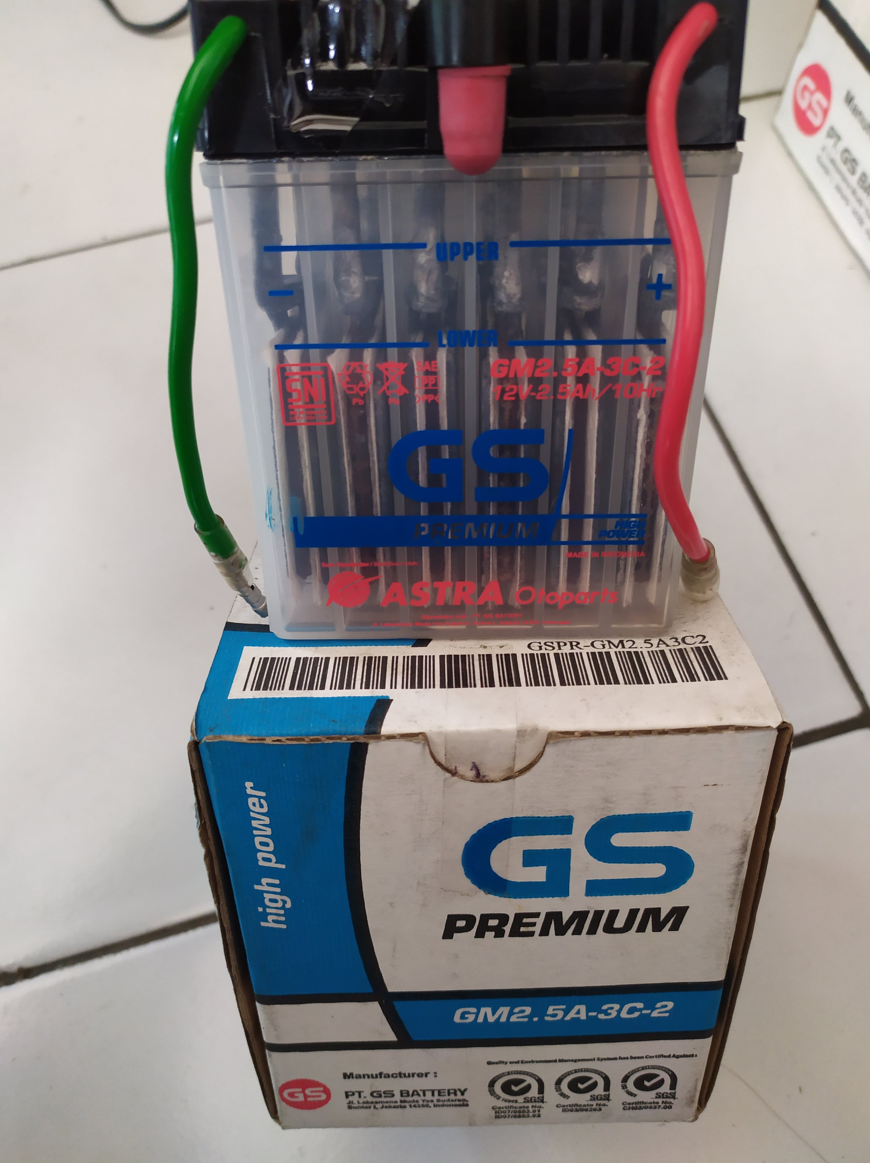 aki GS astra asli original aki murah aki basah GL PRO . MAX . GL 100