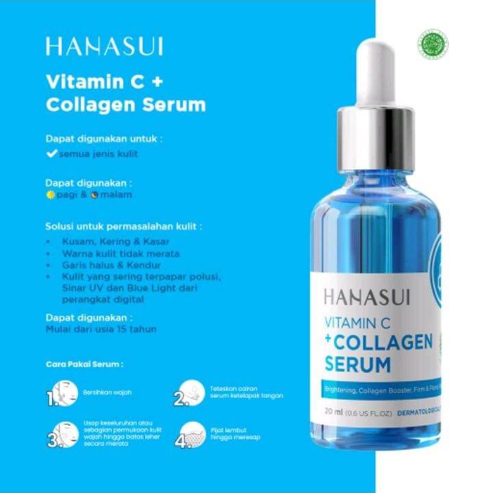 SERUM HANASUI VITAMIN C + COLLAGEN SERUM WAJAH GLOWING 20ml New Look ...