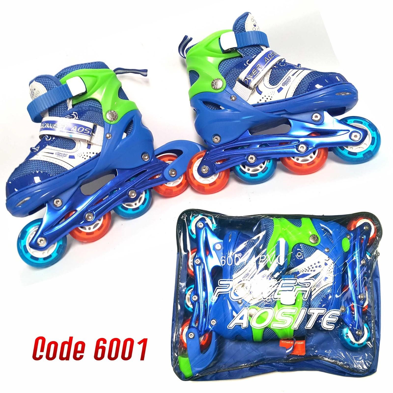 SEPATU RODA INLINE SKATE POWER AOSITE 6001 RODA PVC KARET BARANG IMPOR TERMURAH BERKUALITAS