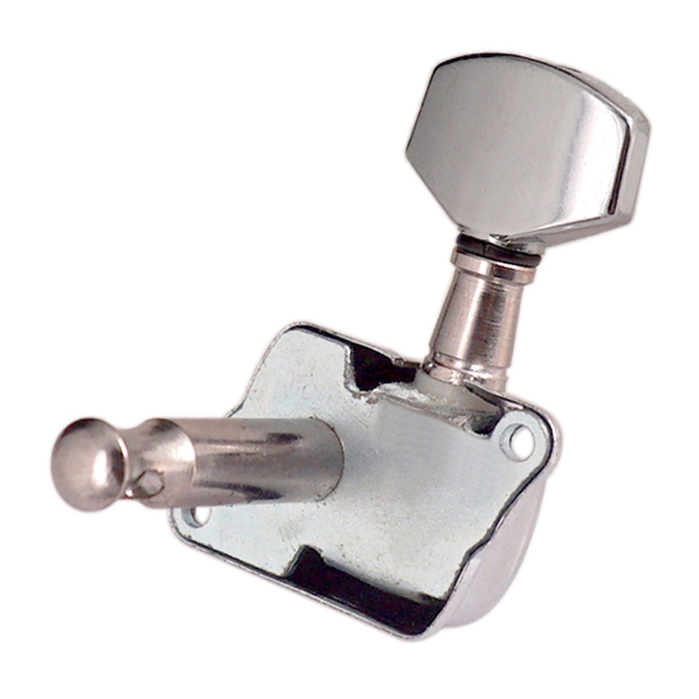 Lohobby 6 Pieces Guitar String Tuning Peg, Tuner Machine Heads Knobs - Semiclosed Locking String Set for Electric Guitar -Silver (6 for Right )