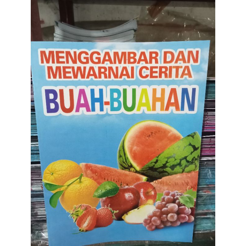 Buku Menggambar Dan Mewarnai Cerita Buah-buahan | Lazada Indonesia