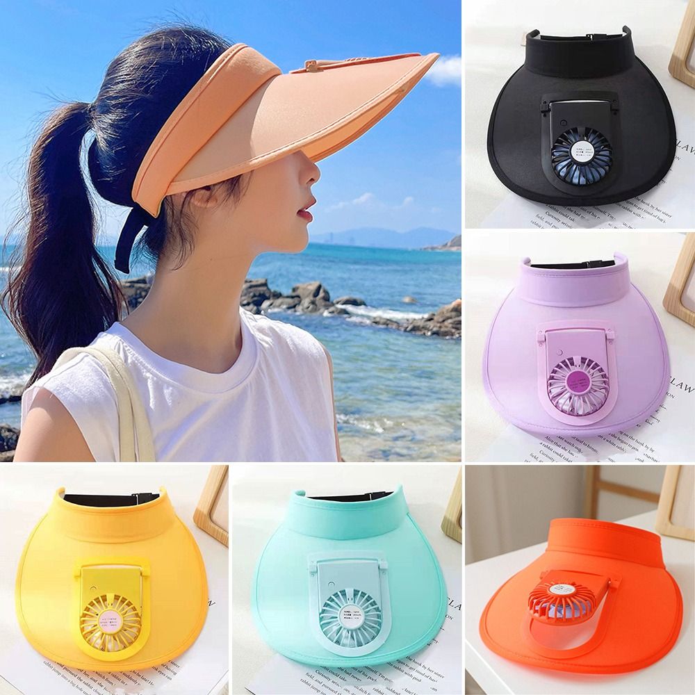 Summer Travel Hiking Camping Sun Hat Novelty Fan Cooling Baseball Hat Sport  Cap