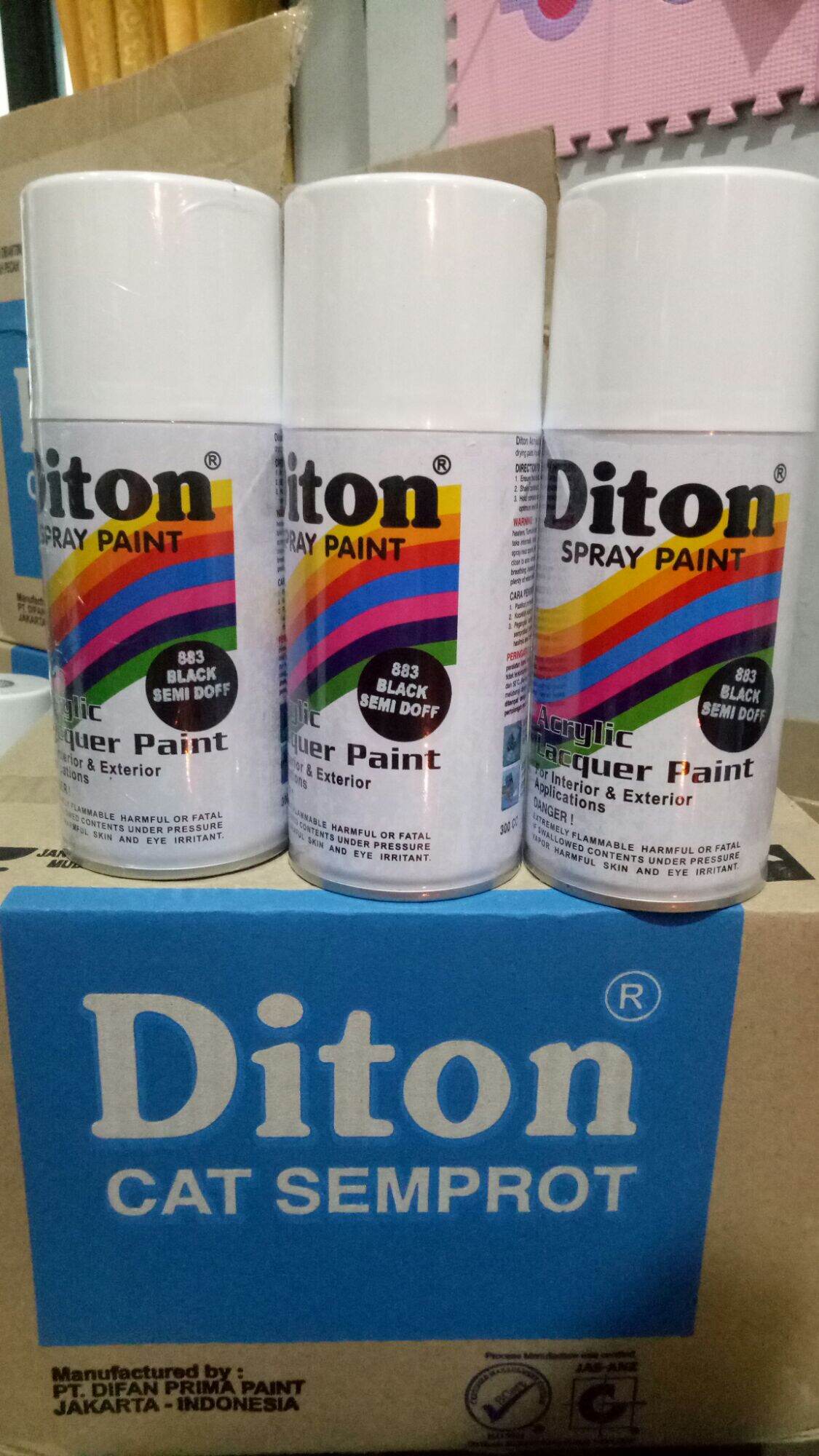 Pilok pilox diton black semi doff 883 300cc hitam semi doff 300cc diton