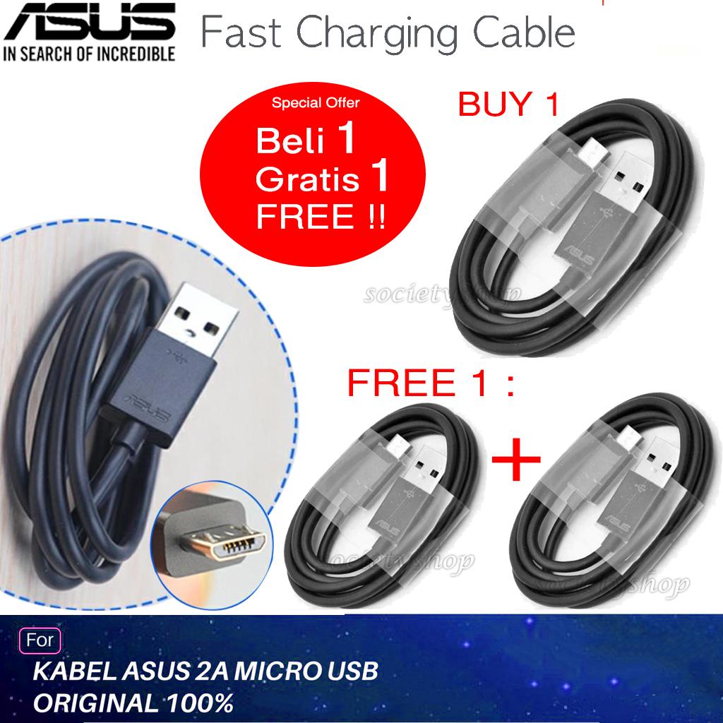 Promo Bundle 2 Kabel Data Charger Asus Zenfone Selfie Laser Go 2 4 5 6 Cable Data ORI For Series Micro Usb