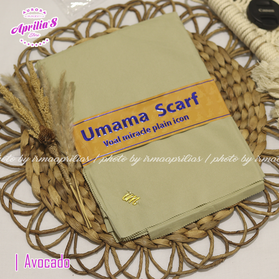 Promo!! Hijab Umama Voal Miracle Plain Metal Logo Lasercut| Umama Scarf ...