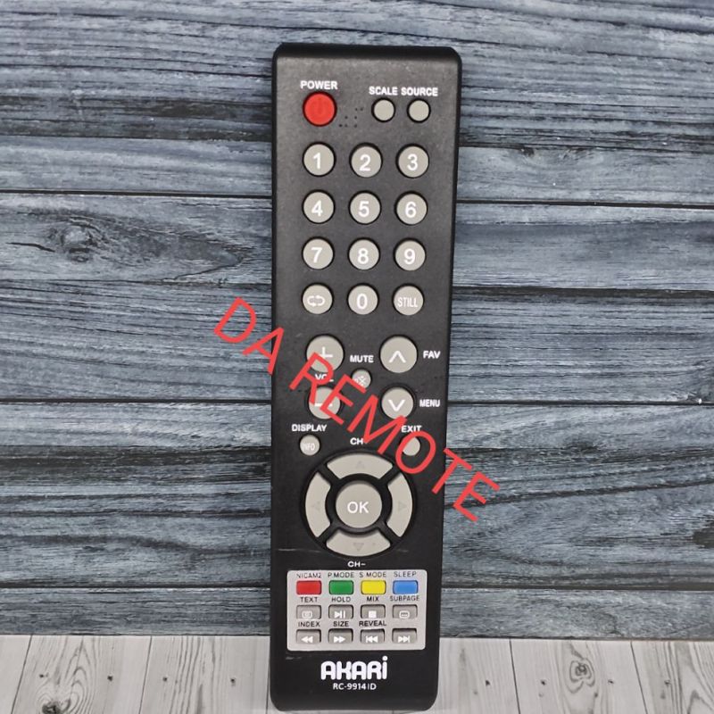REMOTE REMOT TV AKARI LED LCD RC-9914lD ORIGINAL ASLI