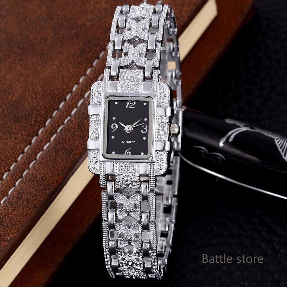 Jeppar 269 Jam Tangan Wanita Analog Fashion Casual Women Strap Leather with kaca kristal plat gliter - Jam Tangan Korea Tali stainless steel With Diamond