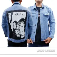 back patch jaket jeans
