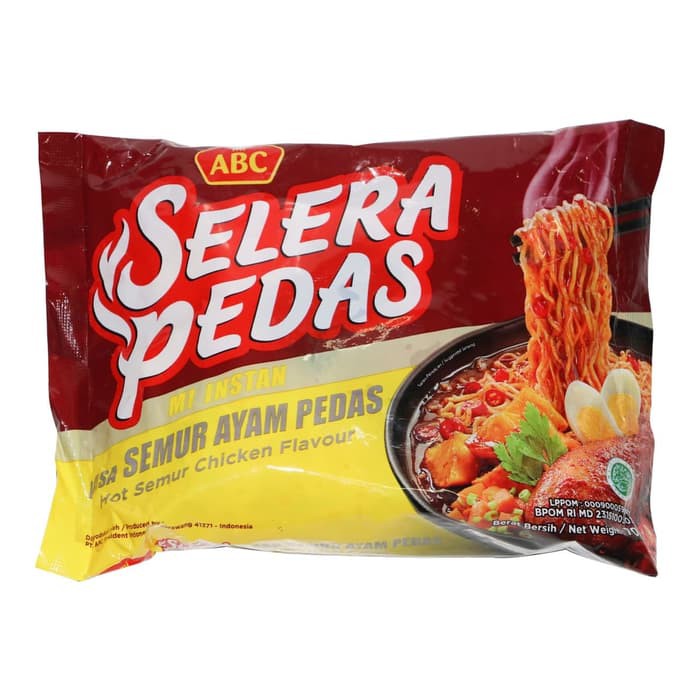 MI ABC SELERA PEDAS RASA SUP TOMAT PEDAS GULAI AYAM PEDAS 70 GRAM MIE ...