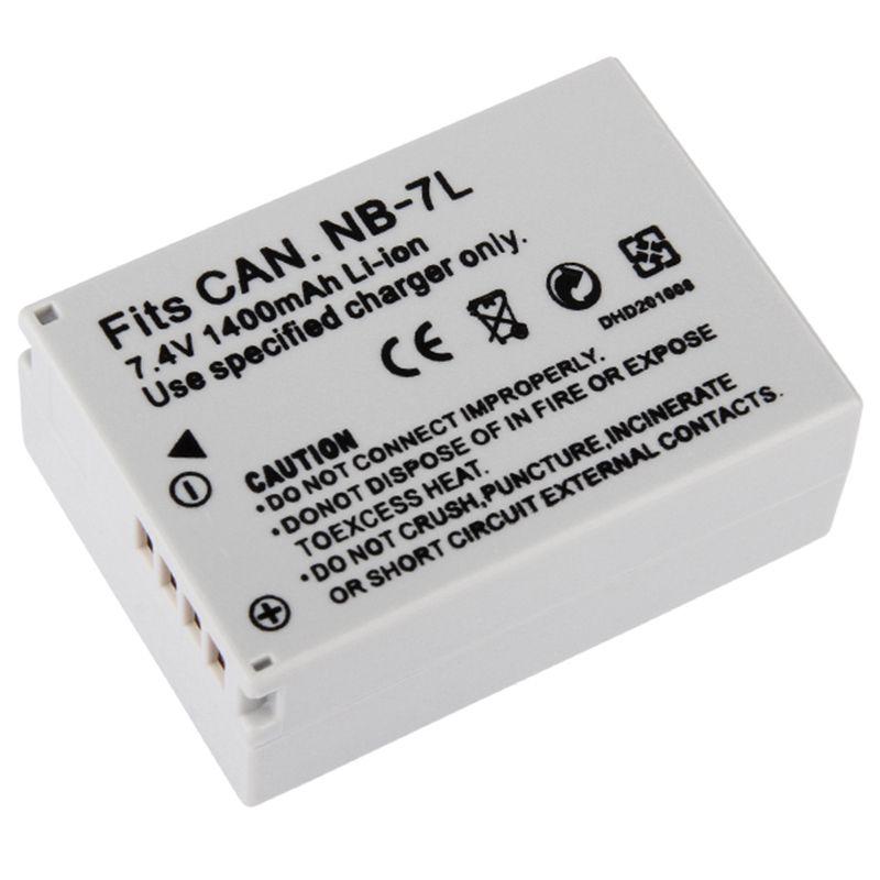 FOR Canon NB7L 1600mAh 7.4V Battery and Charger for Canon PowerShot
