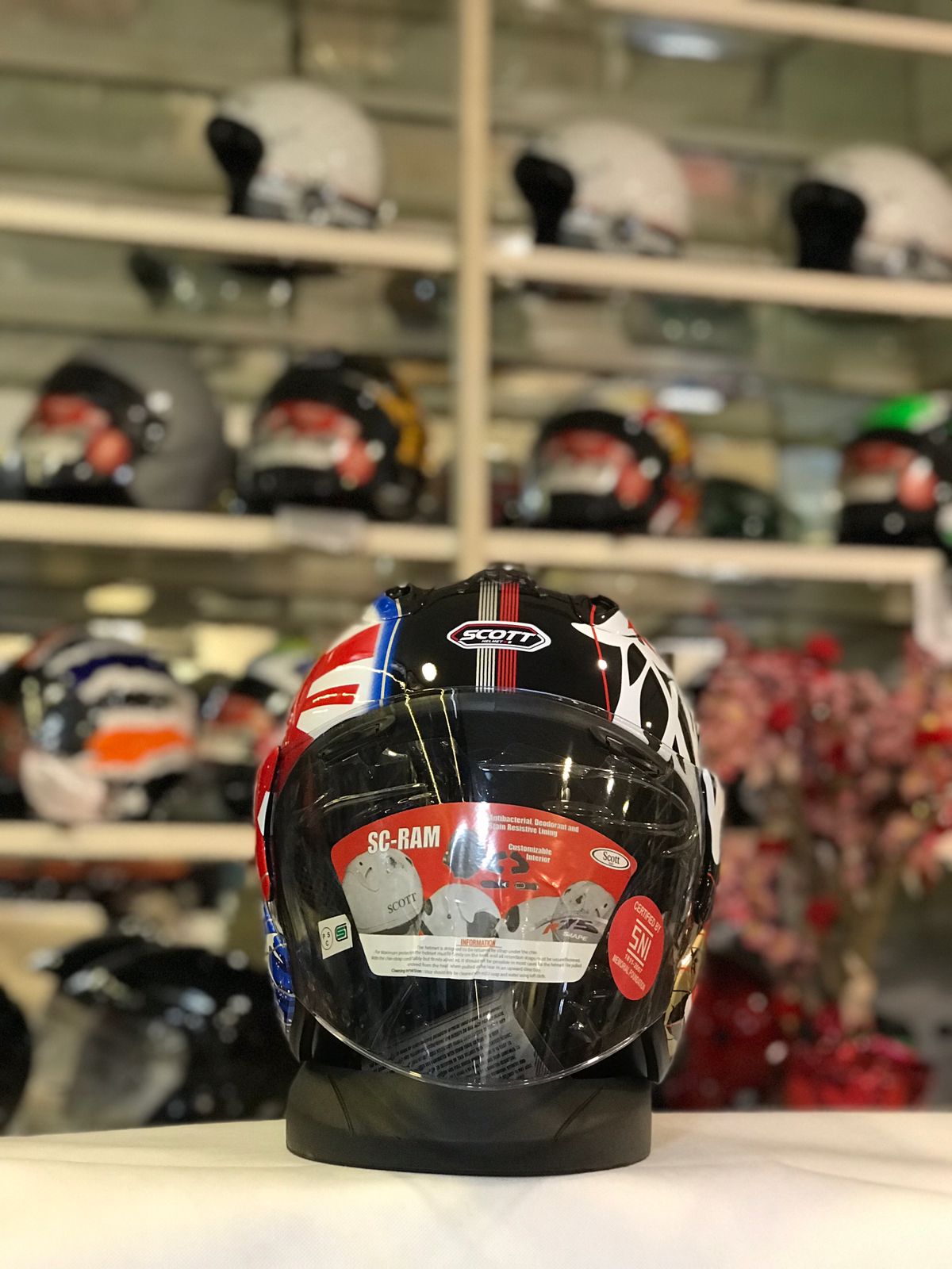 HELM SCOTT VZRAM / R5 / RAM 4 / HELM HALF FACE + FREE STIKER SCOTT