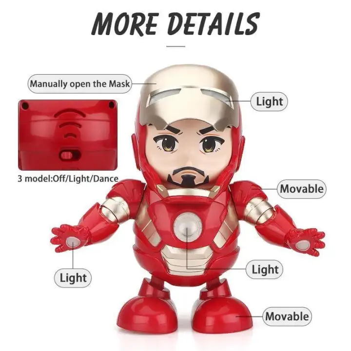 robot iron man menari