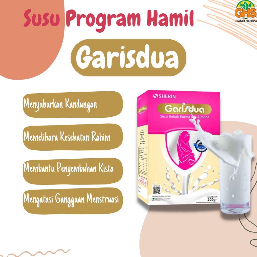 Susu Garis Dua Sherin Promil Susu Bubuk Kurma dan Almond 200gr Lazada